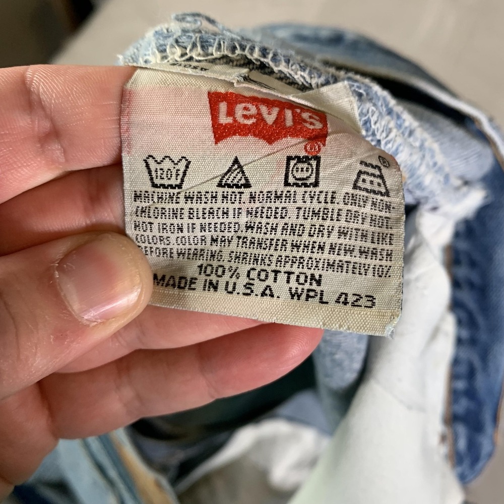Vintage Levis 501xx Jeans 38x36 (Actual 34x34) Blue Light Straight USA Made 90s - Picture 11 of 16